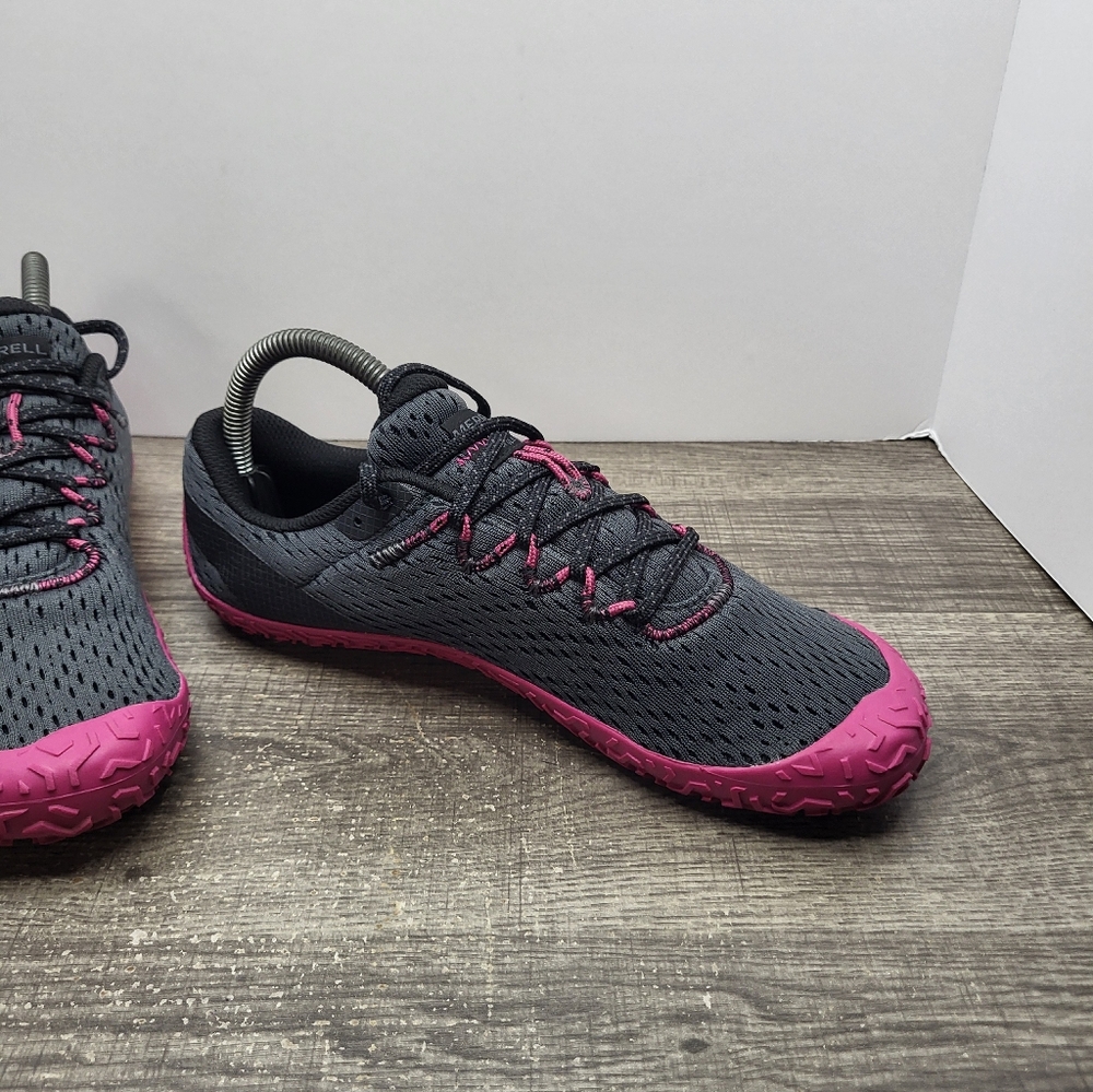 Merrell Vapor Glove 6 Granite Fuchsia Minimal Trail Running Shoes Womens Sz 8.5 - Picture 3 of 10